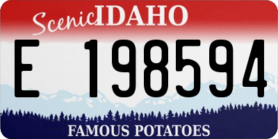 ID license plate E198594