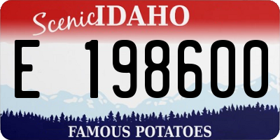 ID license plate E198600