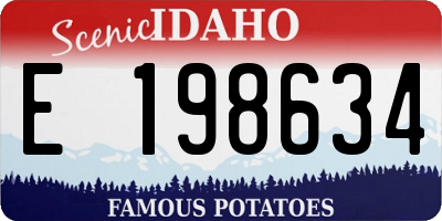 ID license plate E198634