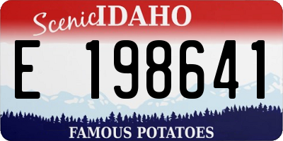 ID license plate E198641