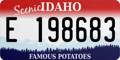 ID license plate E198683