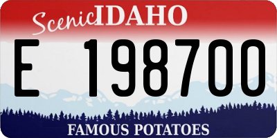 ID license plate E198700