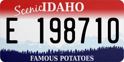 ID license plate E198710