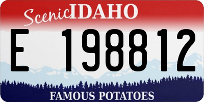 ID license plate E198812