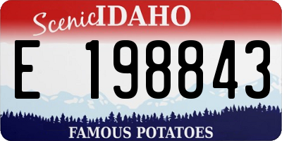 ID license plate E198843