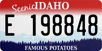 ID license plate E198848