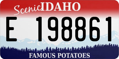 ID license plate E198861