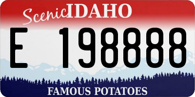 ID license plate E198888
