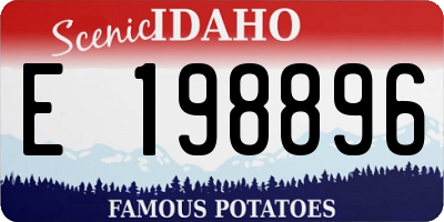 ID license plate E198896