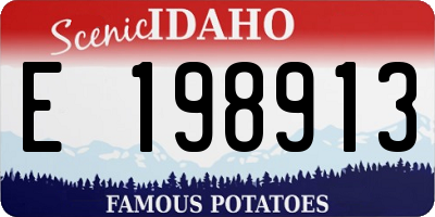 ID license plate E198913