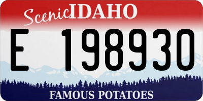 ID license plate E198930