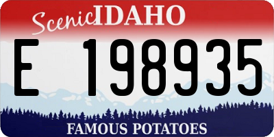 ID license plate E198935