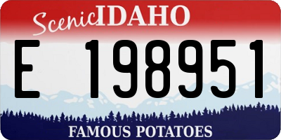 ID license plate E198951