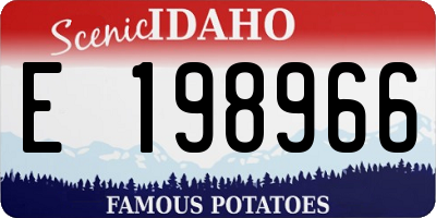 ID license plate E198966