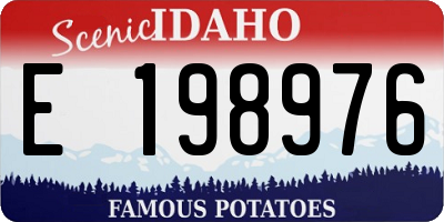 ID license plate E198976
