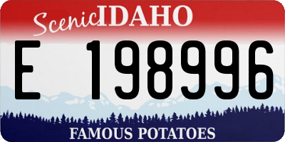 ID license plate E198996