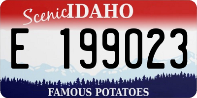 ID license plate E199023