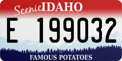 ID license plate E199032