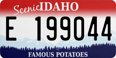 ID license plate E199044