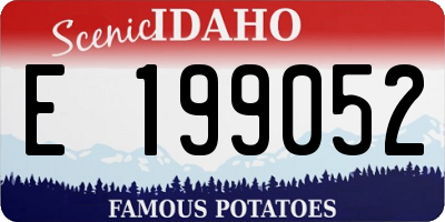 ID license plate E199052