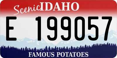 ID license plate E199057