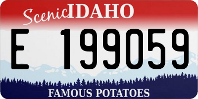 ID license plate E199059