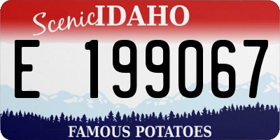 ID license plate E199067