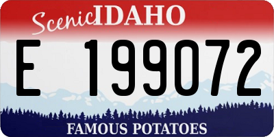 ID license plate E199072