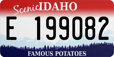ID license plate E199082