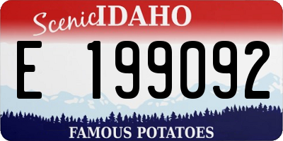 ID license plate E199092