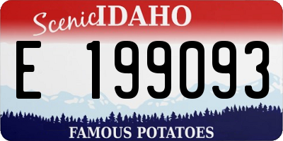ID license plate E199093