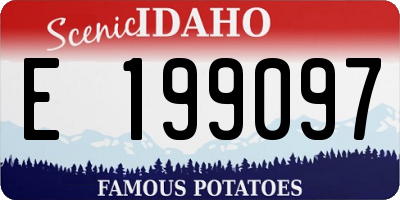 ID license plate E199097