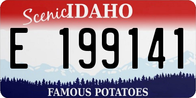 ID license plate E199141