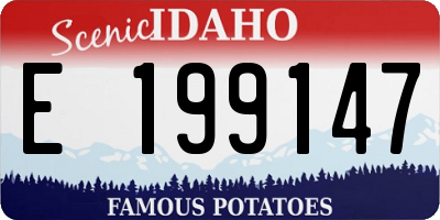 ID license plate E199147