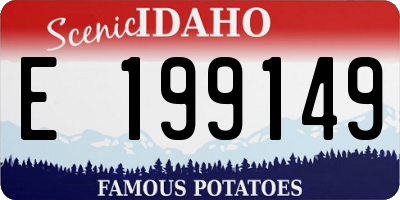 ID license plate E199149