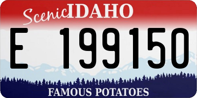 ID license plate E199150