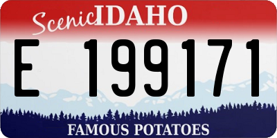 ID license plate E199171