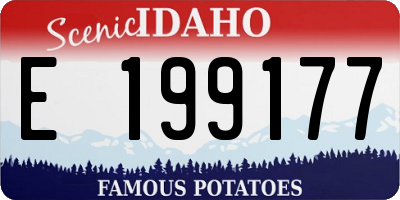 ID license plate E199177