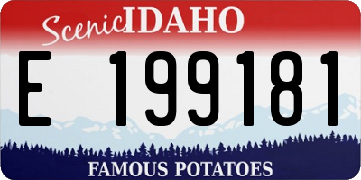 ID license plate E199181