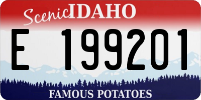 ID license plate E199201