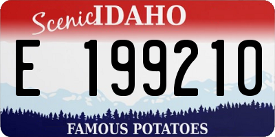 ID license plate E199210