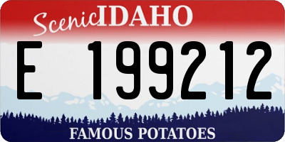 ID license plate E199212