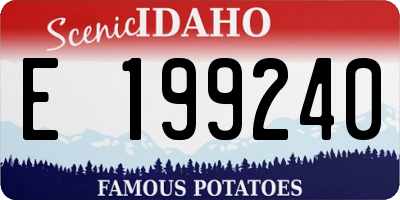 ID license plate E199240