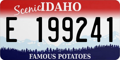 ID license plate E199241