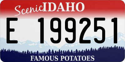 ID license plate E199251