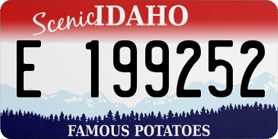 ID license plate E199252