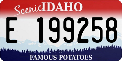 ID license plate E199258