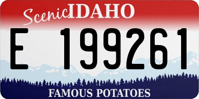 ID license plate E199261