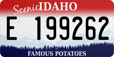 ID license plate E199262