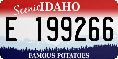 ID license plate E199266